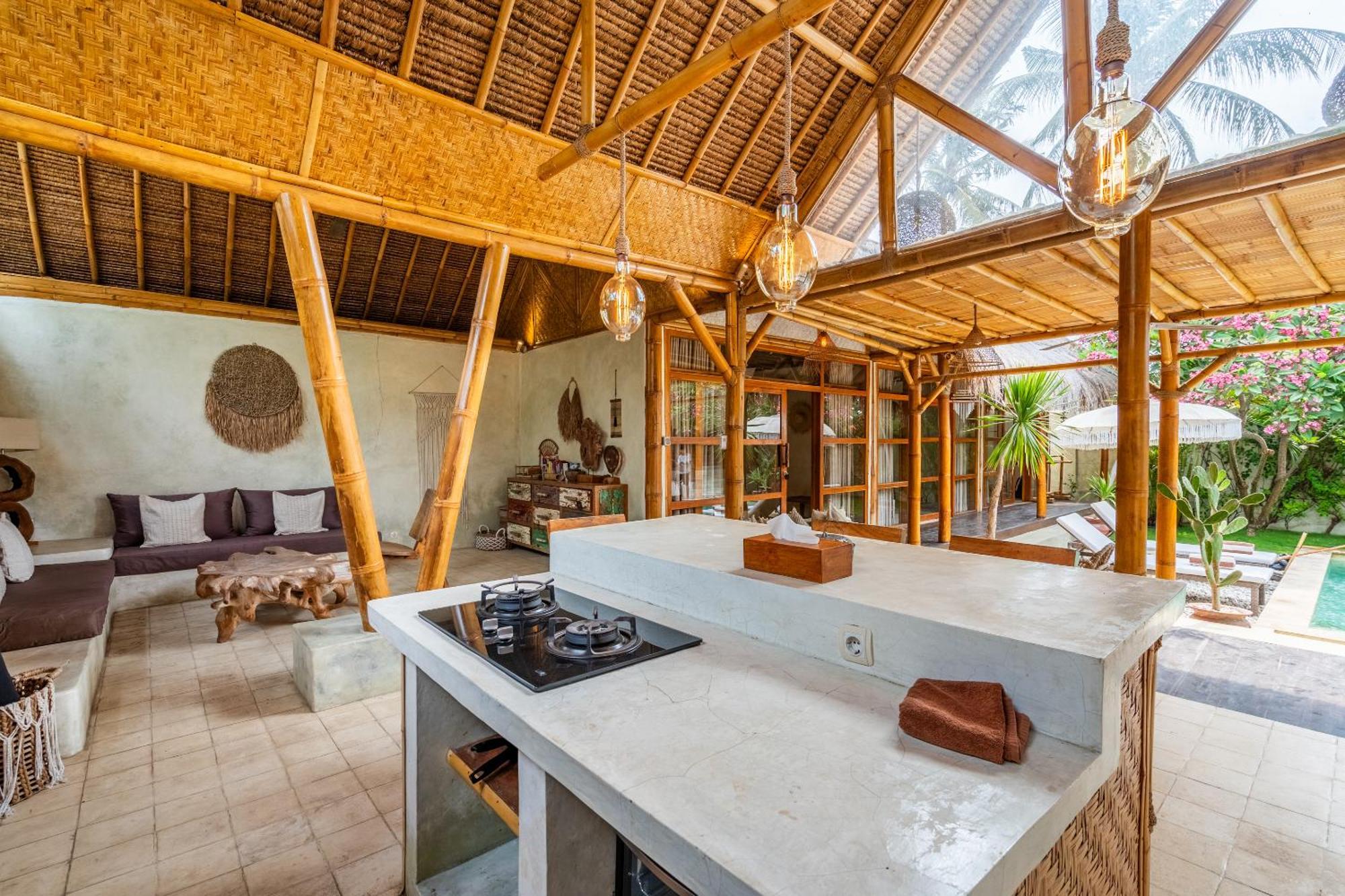 Villa Burung Gili Air Authentic 3-Bedroom Bamboo Villa With Private Pool ภายนอก รูปภาพ